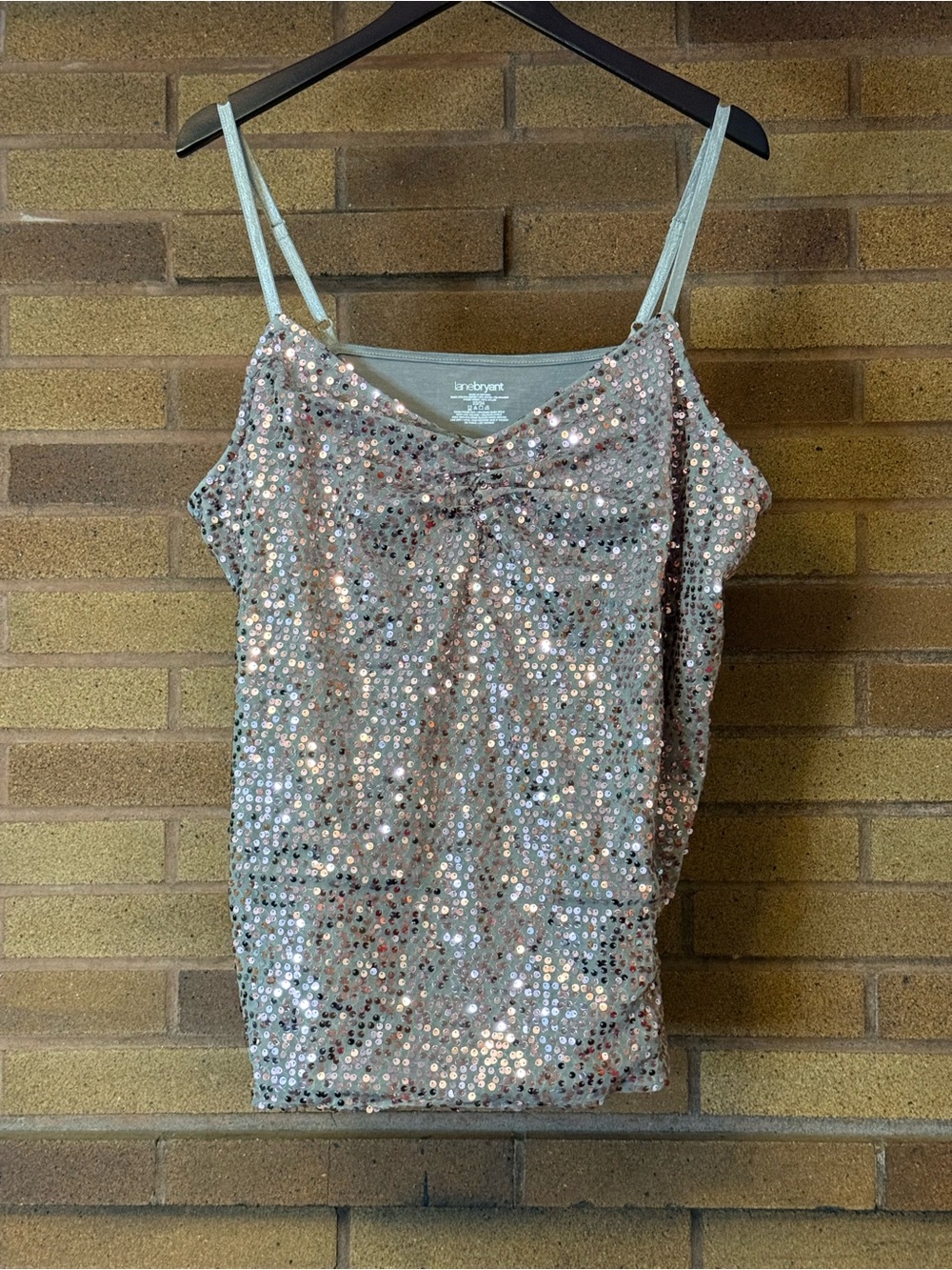Sequin Cami Top in Light Pink